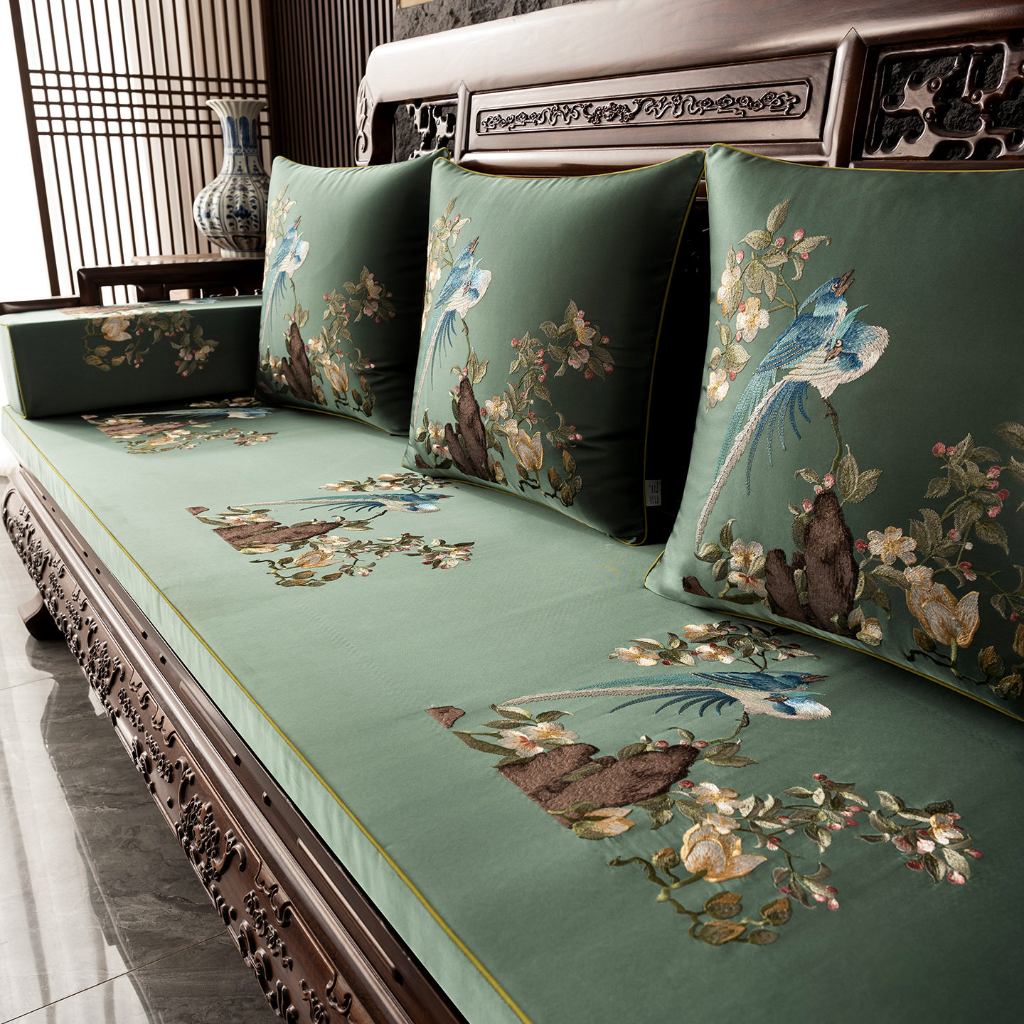 中式红木沙发垫罗汉床垫子五件套高端实木家具坐垫椅垫海绵垫定制,居家布艺,沙发垫,淘宝优惠券,粉丝福利购,淘宝优惠卷