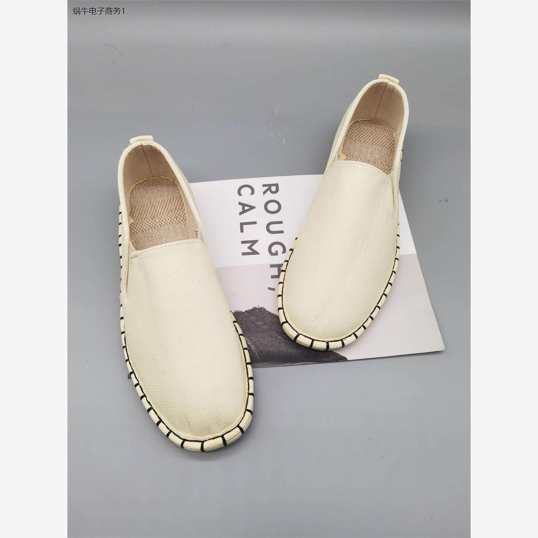 中国风一脚蹬布鞋男老北