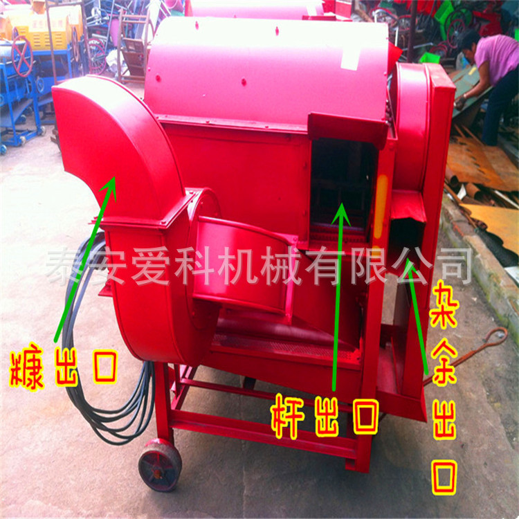 柴电两用稻麦脱粒机谷子高粱大豆菜籽脱粒机双风机山西运城家用