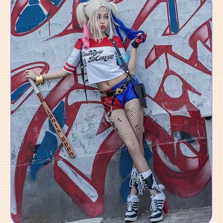 万圣节哈莉奎茵suicide squad小丑女cosplay服装自杀小队演出服