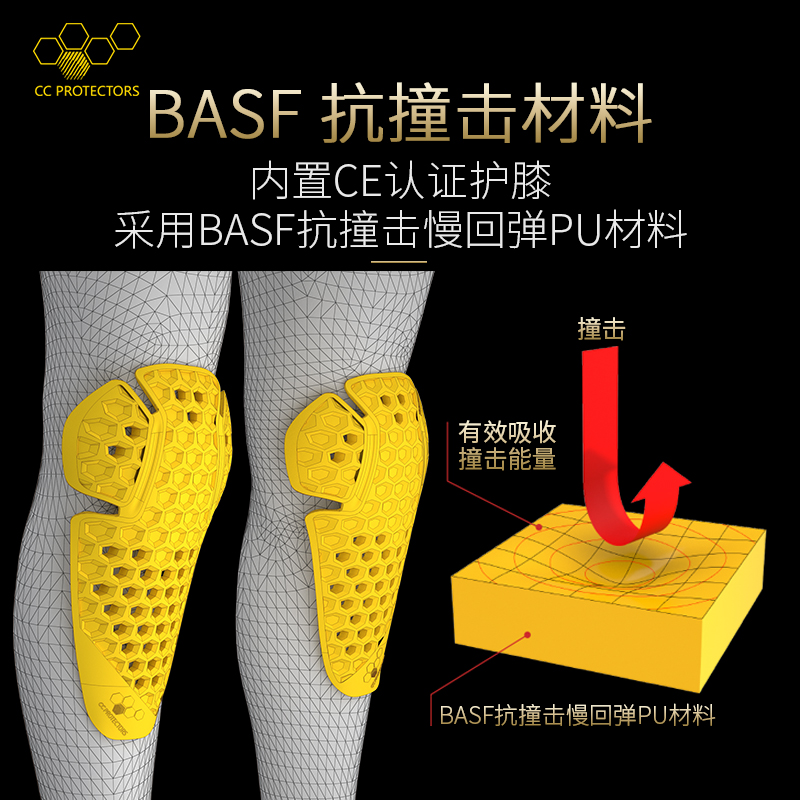 CC摩托车护具骑行护膝男女夏季机车防摔耐磨透气四季通用骑士装备