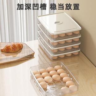 冰箱鸡蛋收纳盒厨房收纳饺子盒厨房冷冻家用可户外带盖鸡蛋收纳盒
