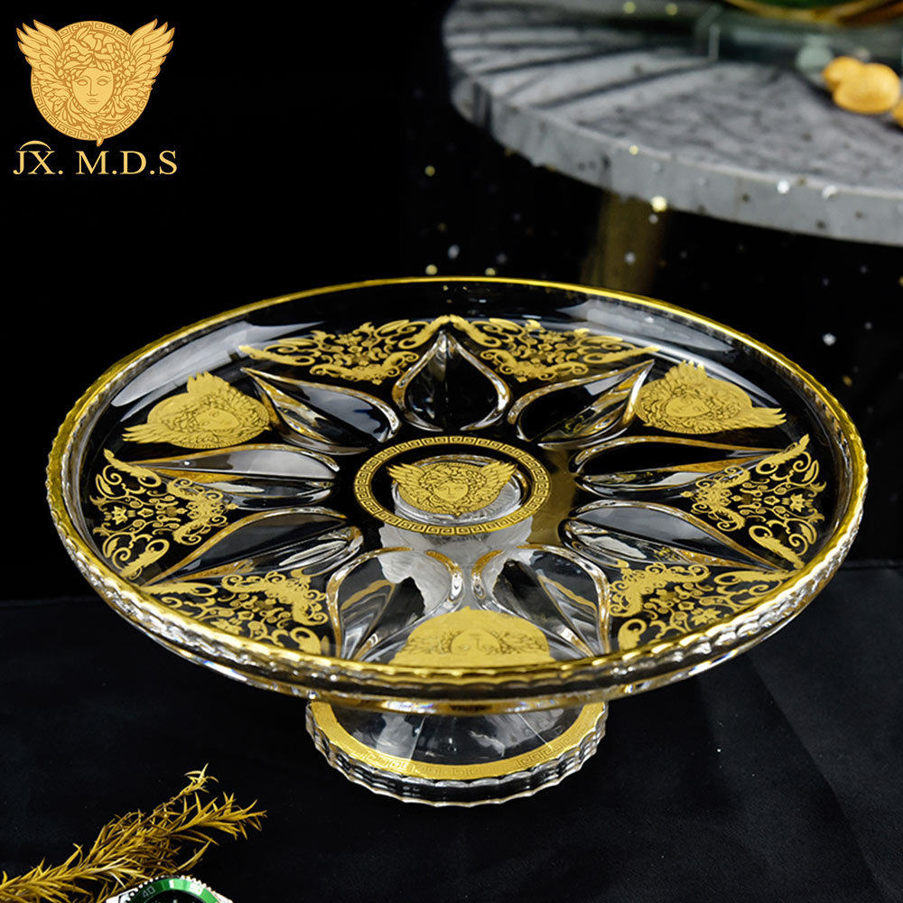 美杜莎 欧式创意轻奢水晶玻璃高脚果盘家用客厅水果盘干果盘批发,自行车/骑行装备/零配件,自行车撑伞架,淘宝优惠券,粉丝福利购,淘宝优惠卷
