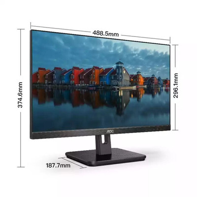 AOC 22E2H 21.5英寸75Hz IPS屏窄边框显示器VGA HDMI双接口可壁挂