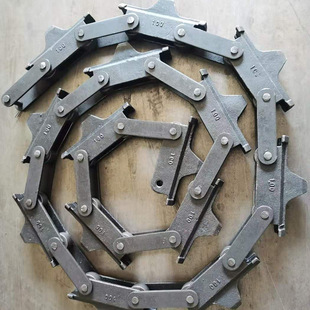 工字钢模锻链履带 XT80 半截头 160驱动链条 X348滑架传动链 100