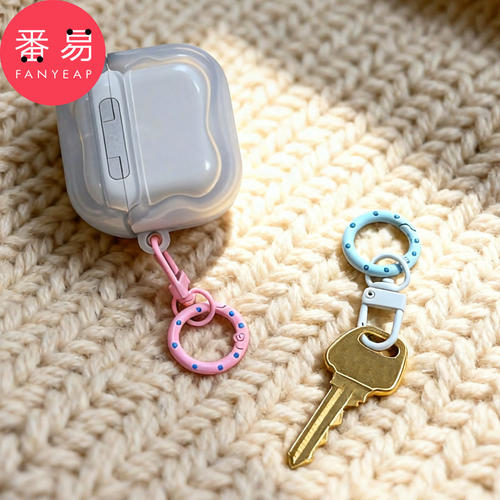 钥匙扣/彩色A1pn008-糖果色钥匙扣圈环娃娃箱包挂件钥匙饰品配件