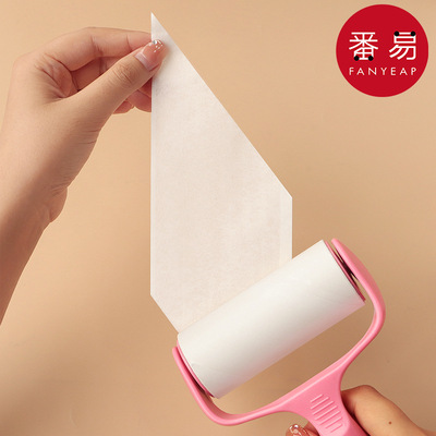 粘毛器A1pq801-滚刷毛滚轮猫咪衣服粘毛器滚筒粘滚替换卷纸清洁