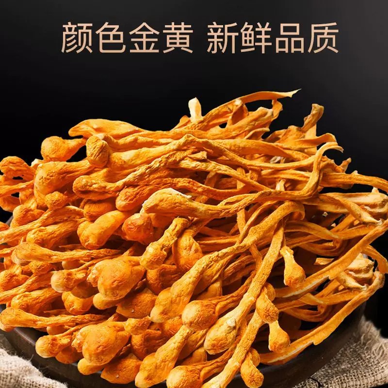 蛹虫草云南特色干货菌菇虫草花煲汤爆炒泡茶泡酒蘑菇脱水食用