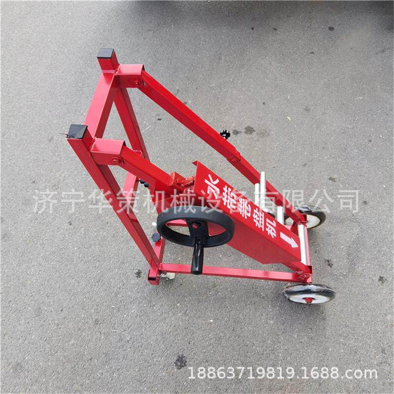 车式水带卷盘机 折叠推手动快水RER速卷盘器 不可锈钢带收纳机