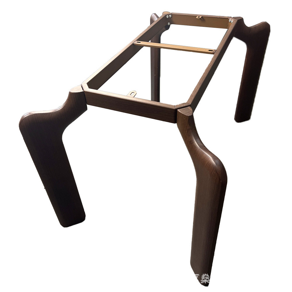 餐桌腿支架吧台桌脚支架办公桌金属铁艺桌贴木纹铁架子桌子腿