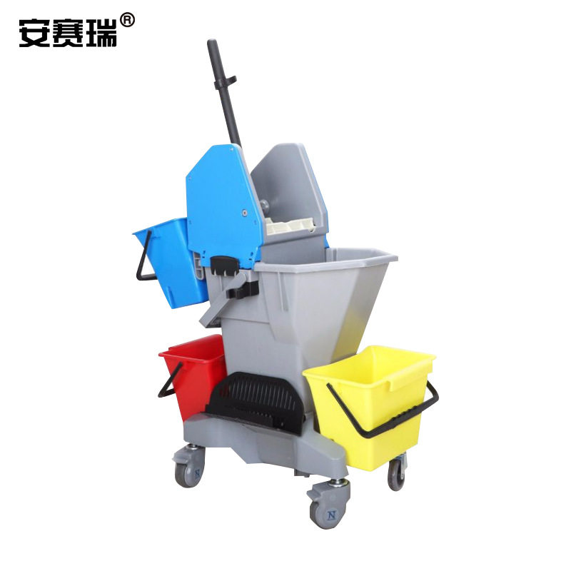 安赛瑞 榨水车 拖把清洁车 清洁服务车 30L 酒店商场保洁墩布车其