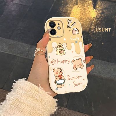 开心小熊适用iPhone17新款手机壳防摔16Pro硅胶软壳苹果15ProMax镜头全包潮14plus简约13日韩可爱12/11保护套