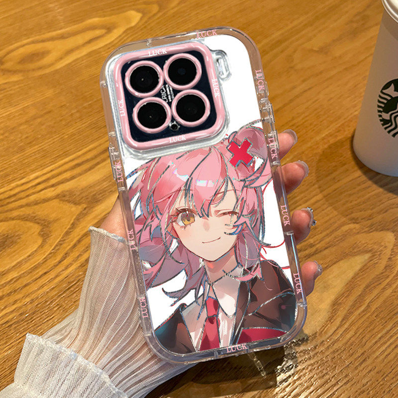 iPhone13动漫小众17pm高颜值华为NOVA14手机壳荣耀x80i软泡芙羽纱苹果15plus适用16ProMax奈森亚美OPPOFINDX9