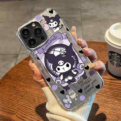 骷髅库洛米苹果16pm适用RENO13手机壳红米NOTE14硬S20羽纱MATE70PRO可爱iPhone15Plus小众荣耀GT甜酷12个性A3