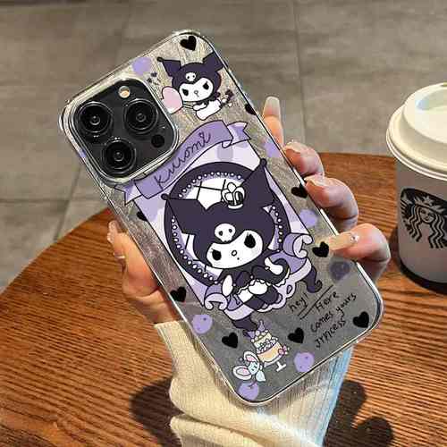 骷髅库洛米苹果16pm适用RENO13手机壳红米NOTE14硬S20羽纱MATE70PRO可爱iPhone15Plus小众荣耀GT甜酷12个性A3