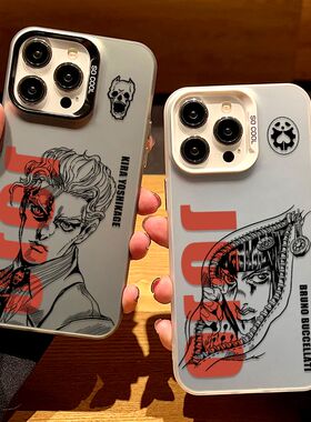 JOJO吉良吉影OPPOFindx8高级感iPhone16创意苹果12适用彩银13ProMax荣耀x70i新款15畅享80手机壳硬红米note14