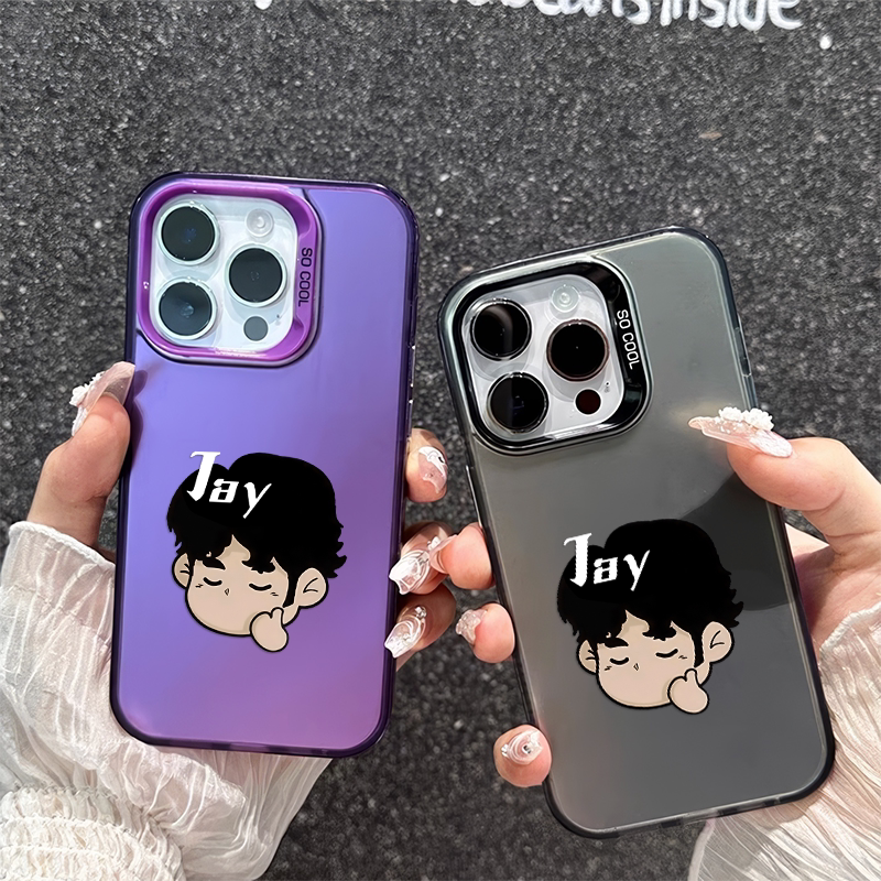 苹果16适用12ProMax周杰伦头像17可爱小米15手机壳14plus彩银iPhone13硬OPPOFindx8创意华为Mate60ins风x100s