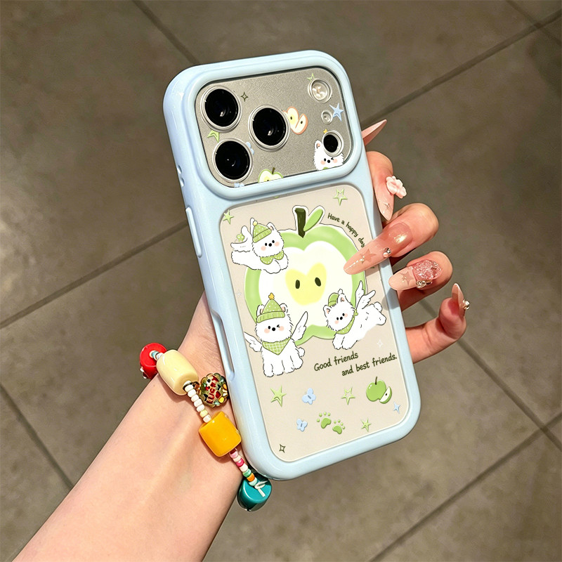 适用iPhone12苹果13大视窗17硬星空壳可是适用华为PURA90创意16PLUS适用OPPORENO15手机壳14ProMax青苹果小狗