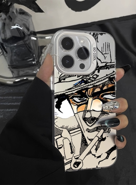 VIVOY300手机壳14plus彩银iPhone13硬16e适用12ProMax香烟jojo奇妙冒险OPPOFindx8pro动漫红米K80苹果17AIR15