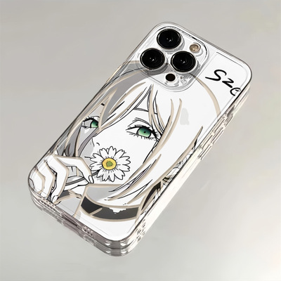 OPPOFindx9适用14Plus雏菊女孩iPhone16少女心VIVOIQOOneo11手机壳17ProMax透明软苹果15可爱荣耀500ins风a58