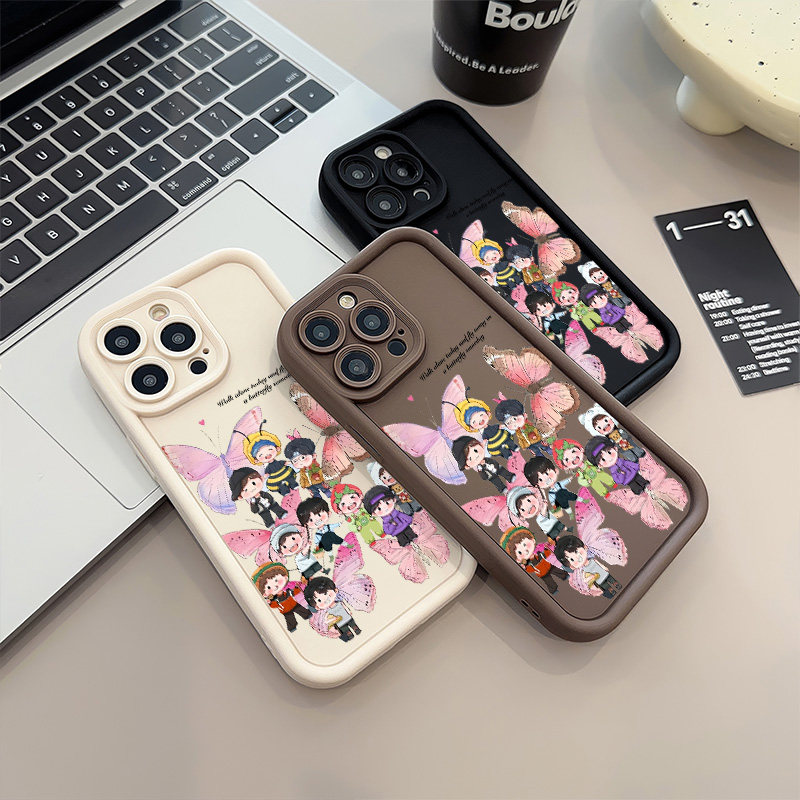 苹果16手机壳15ProMax蝴蝶十个勤天14plus适用软iPhone13糖果12ins风华为MATE60RS非凡大师一加ACE5潮酷x100s