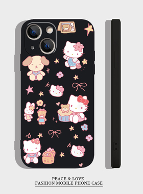 适用苹果12小狗kt猫14ProMax红米k70ULTRA少女心y300i手机壳15卡通16plus软iPhone13小清新VIVOiQOOneo9spro+