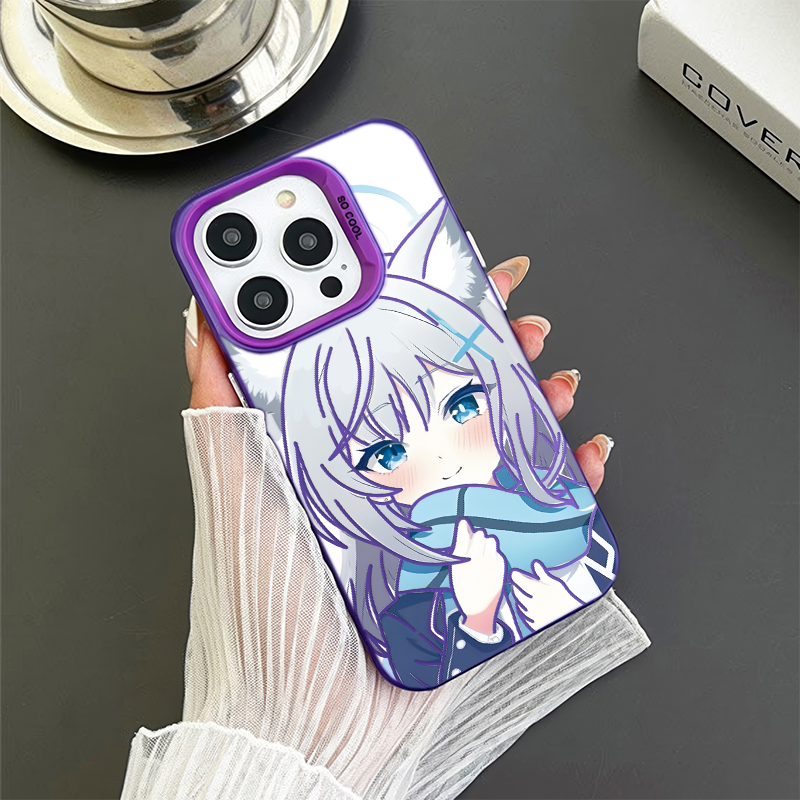 iPhone15plus彩银13ProMax围巾砂狼白子小米14Ultra手机壳硬VIVOy300可爱iQOO12适用苹果16二次元iQOOneo9pro