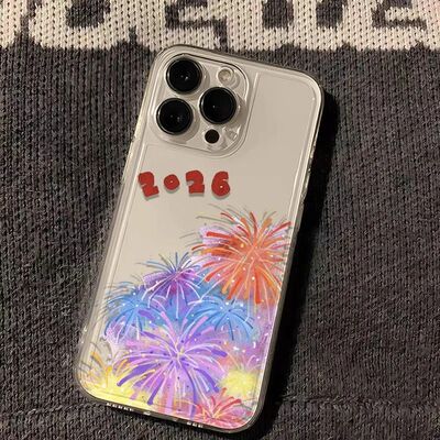 Phone16小清新14PLUS一加ACE6苹果17手机壳软13ProMax烟花2026透明ins风适用VIVOx300创意12华为NOVA15ULTRA