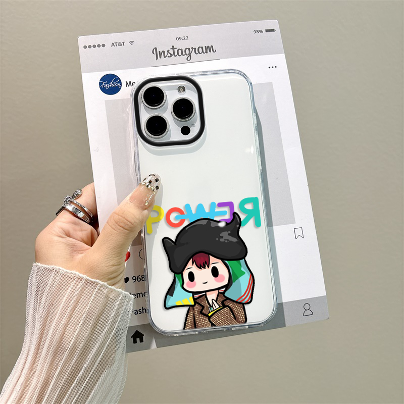 14ProMax潮酷Q版权志龙大孔13适用硬苹果16e卡通红米TURBO4创意15plus手机壳带挂绳iPhone12新款红米k70Ultra