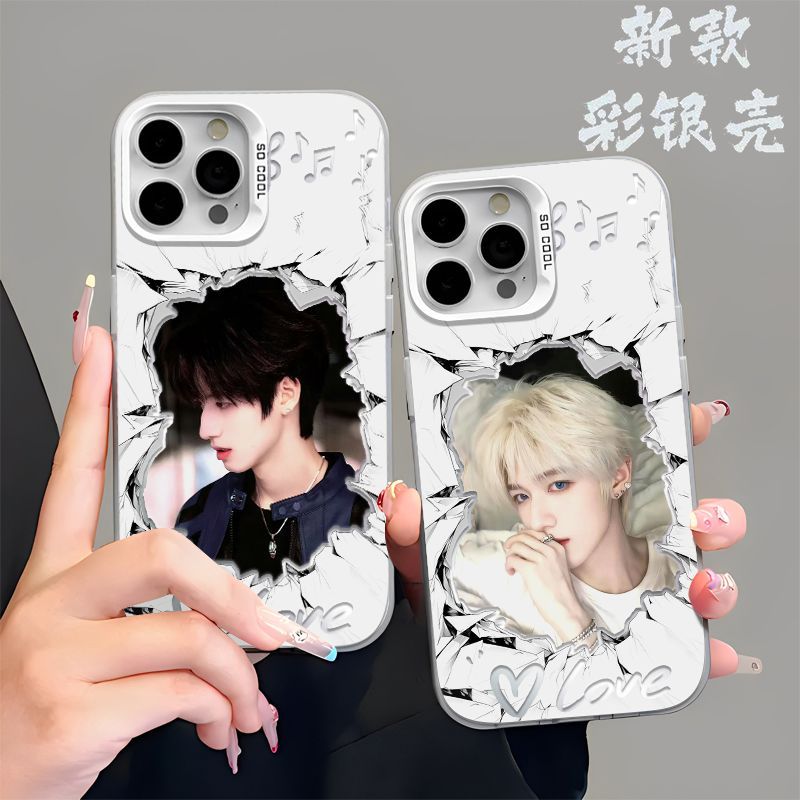 华为MATE80小众iPhone15创意13彩银硬OPPORENO16PRO适用苹果14PLUS高级感17ProMax手机壳登录少年朱志鑫ins风