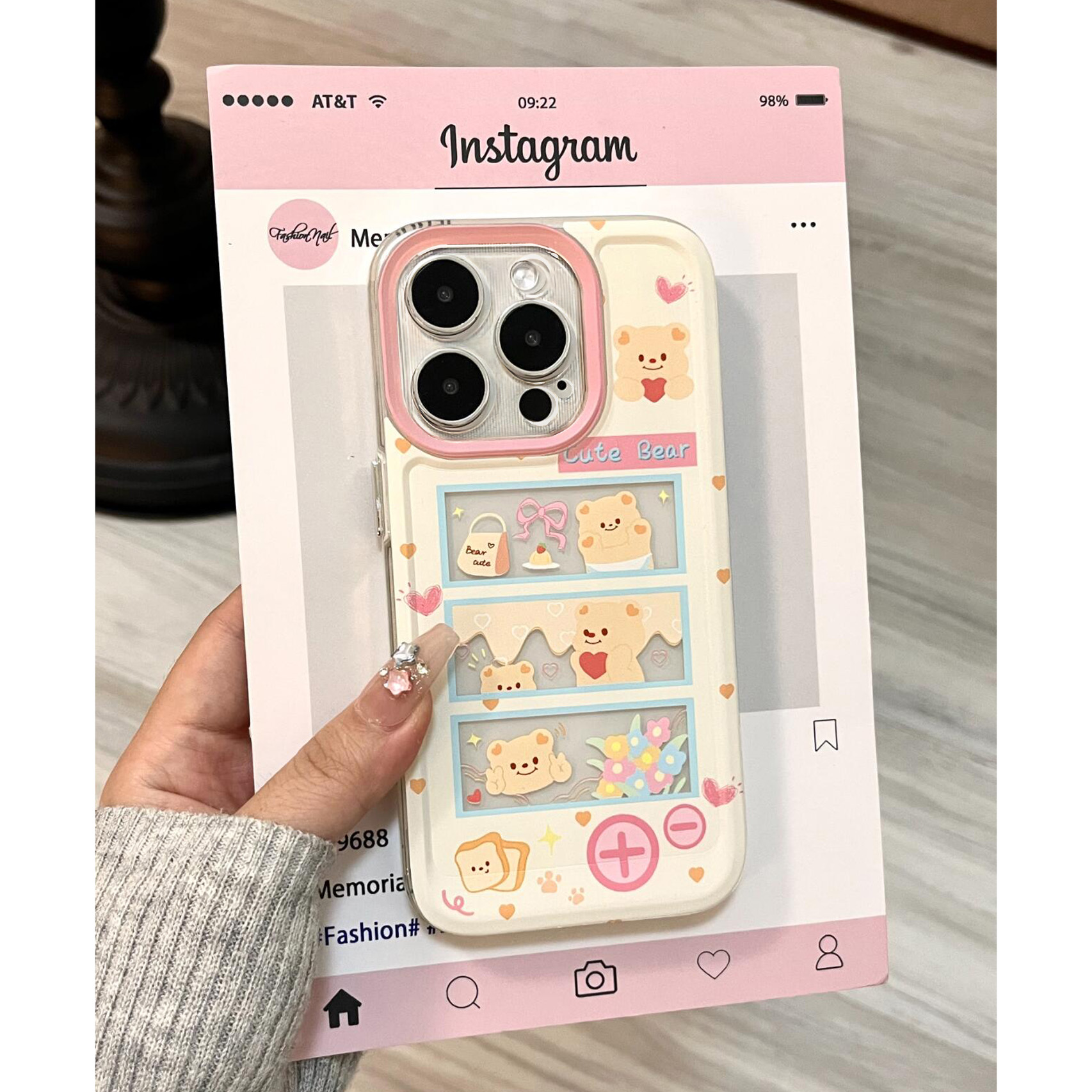 透明软15ProMax扭蛋奶油小熊14高颜值苹果16plus手机壳OPPOReno11适用iPhone13可爱红米NOTE12TURBO新款x100s