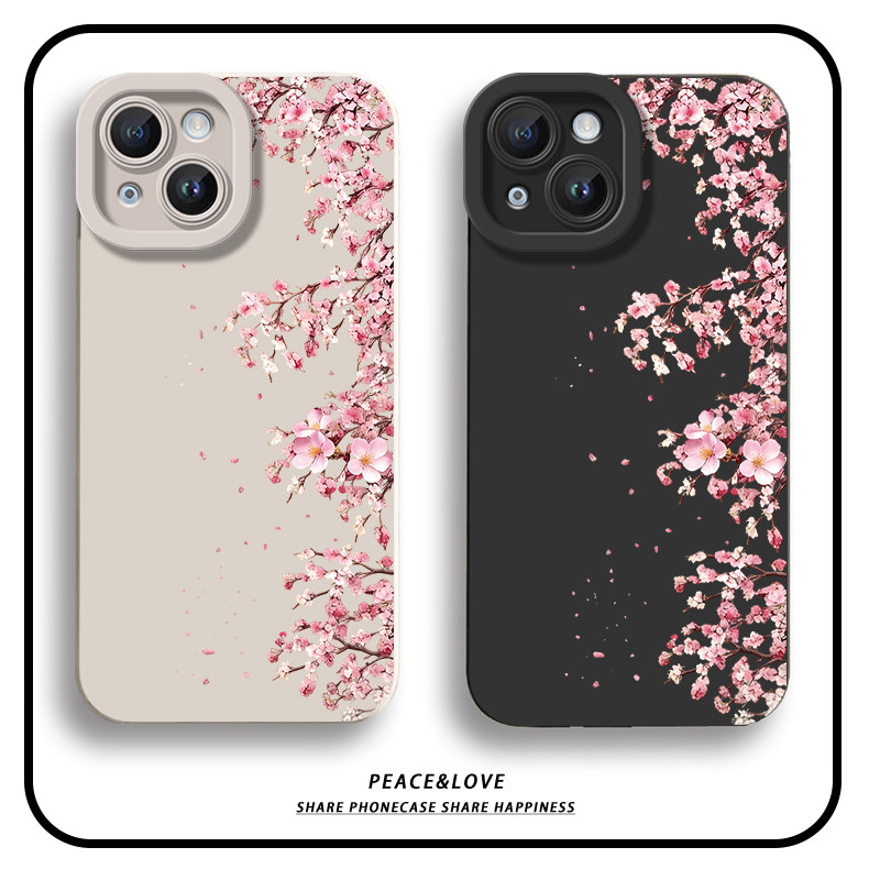 红米K90MAX小众iPhone16手机壳苹果13软14Plusins风适用华为NOVA15瞳眼小米17ProMax樱花树枝小清新VIVOX300S
