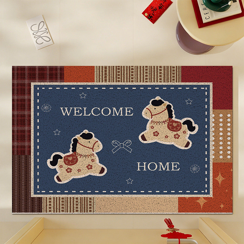 复古丝圈入户门地垫卡通进门防滑脚垫可裁剪蹭土刮沙玄关PVC地毯,居家布艺,地毯,淘宝优惠券,粉丝福利购,淘宝优惠卷