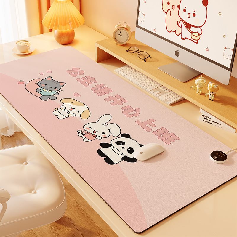 可爱卡通电脑加热桌面垫鼠标垫子