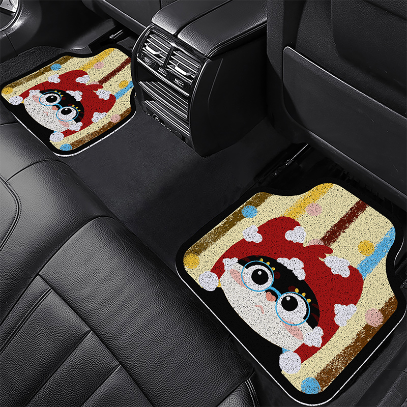 单片丝圈卡通汽车脚垫主驾驶通用