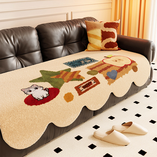 冬季新款家用客厅沙发垫毛绒加厚防滑隔凉2026耐脏耐磨免打理垫子