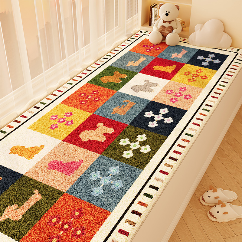 新款阳台卧室床边垫子毛绒飘窗垫