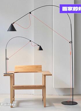 北欧Midgard Ayno钓鱼立式落地灯中古工业风设计师客厅沙发旁灯具