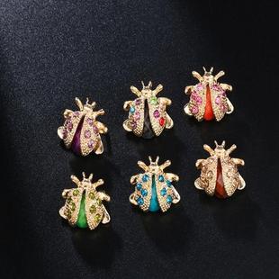 扣针D3 瓢虫胸针女款 西装 衣领别针防走光时尚 气质复古胸花ins开衫