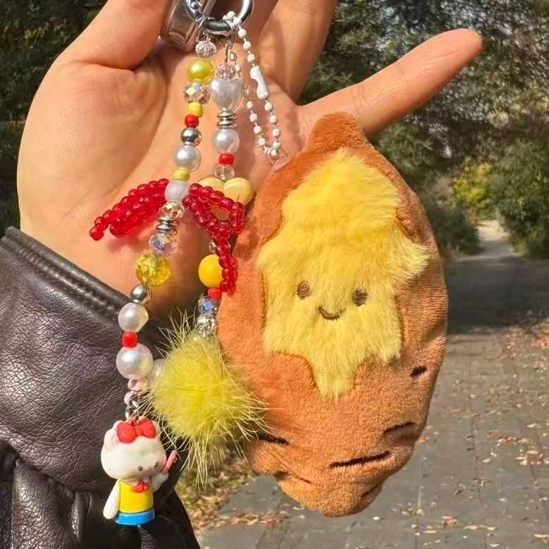 卡通笑脸烤红薯挂饰软糯地瓜钥匙钥匙扣