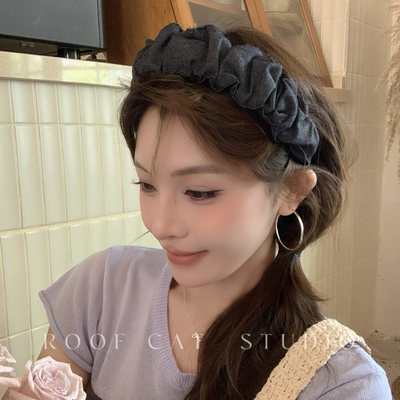 [屋顶的猫]发箍轻奢褶皱