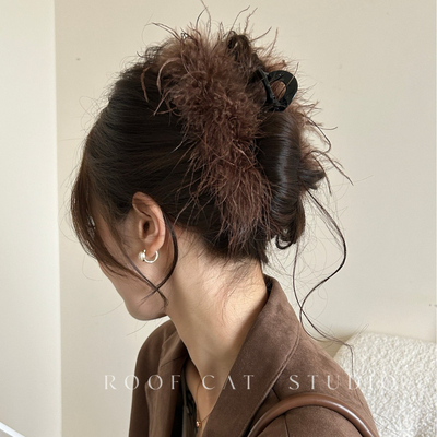 [屋顶的猫]抓夹秋冬鲨鱼夹