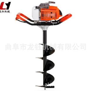 杨树苗种植用手提式挖坑机 173cc四冲程汽油挖坑设备 螺旋钻坑机