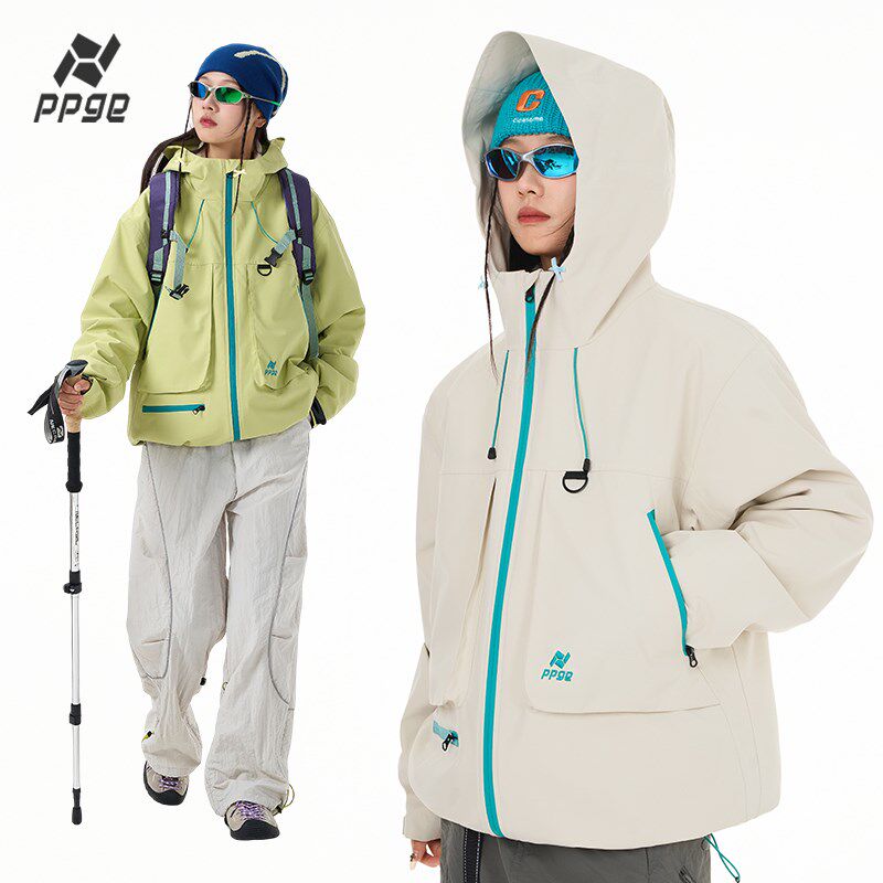 ppge三合一冲锋衣户外防水防风徒步上衣2025新款百搭情侣款登山服