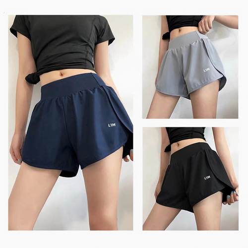 泳裤女平角速干单件短裤游泳分体五分裤高腰显瘦防晒健身裤子外穿
