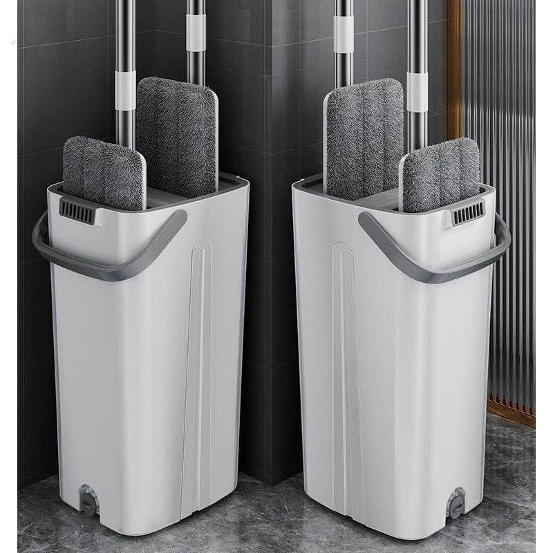 懒人拖把拖把拖地拖把加粗粗体家用平板单售洗刷一体拖把桶