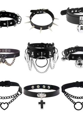 项圈男M男生铃铛项圈体育生1S0M颈套性感颈环狗炼男m调教带牵引炼