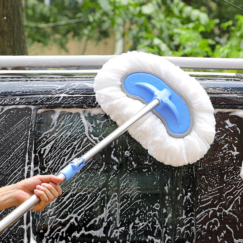 擦车拖把除尘掸子汽车用品伸缩蜡拖刷子车载扫灰神器洗车工具套装