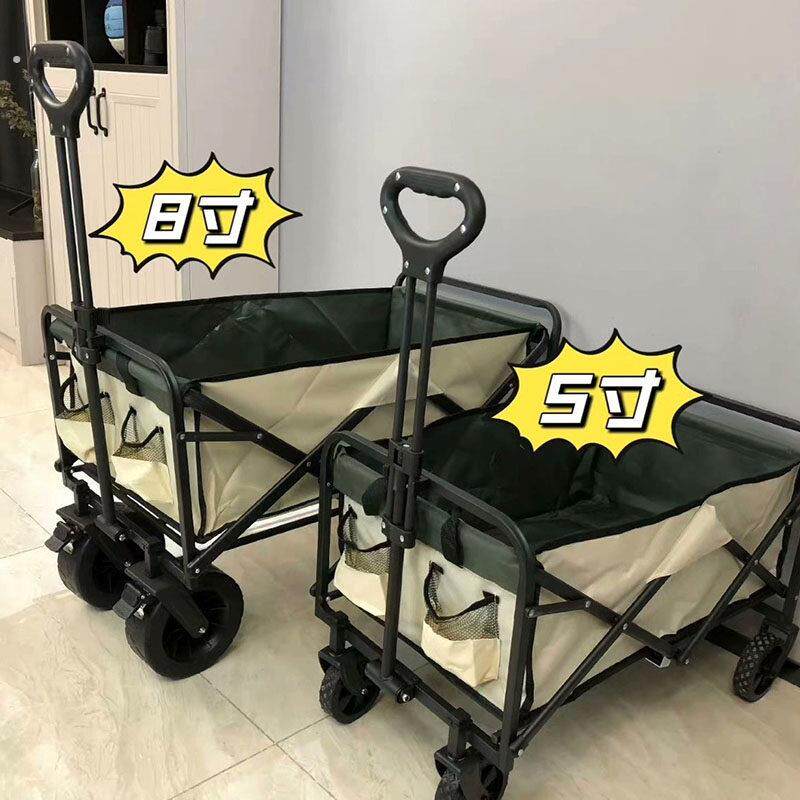露营推车带娃车户外营地车可折叠超大手推野餐小拉车可升降摆摊车