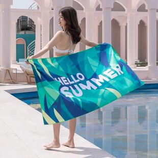 速干浴巾便携式游泳浴巾女士洗澡成人大号吸水速干不掉毛游泳专用